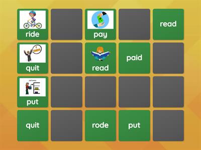 VERB LIST 6 irregular verbs 