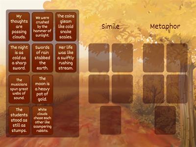 Starter Similes and Metaphors Practice