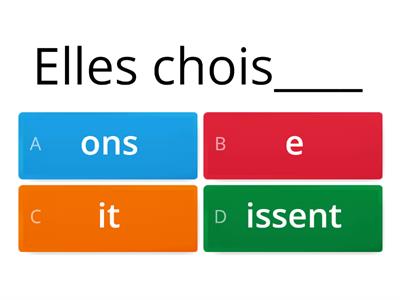 Verbes réguliers en ER et IR: la bonne terminaison 