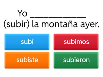 Preterite Tense (regular -ir verbs) | Quiz