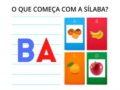  FRUTAS -SÍLABA INICIAL