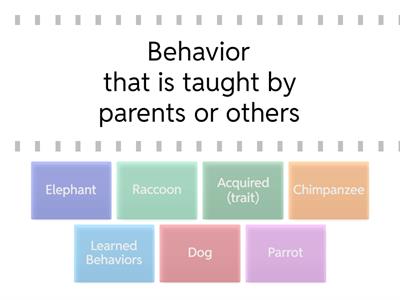 Learned Behaviors