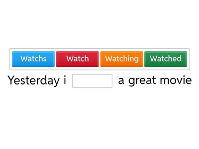 Completa la frase con el pasado simple en ingles