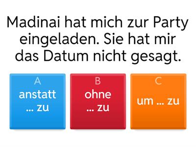  um/ohne/anstatt ... zu