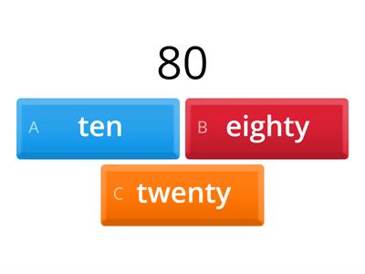 Numbers 10-100 tens