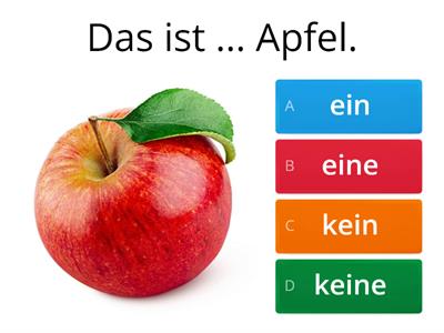 Menschen Lektion 9 ein-kein Obst und Gemüse