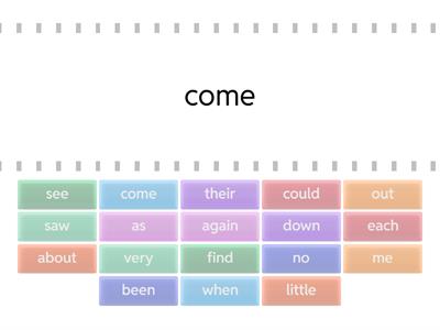 Match the Sight Word