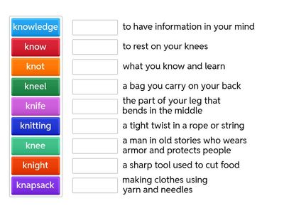 Phonics L5 T1 Lesson 2 – kn saying n