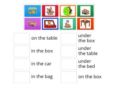 On In Under prepositions