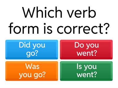 PET for Schools: Verb Forms