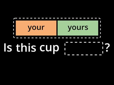 Possessive Adjective vs Possessive Pronoun