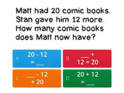 Represent and solve addition and subtraction word problems