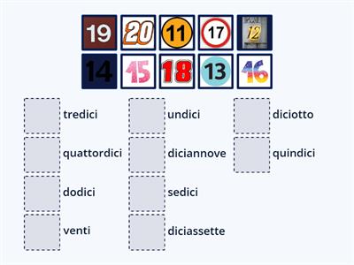 I numeri (11-20)