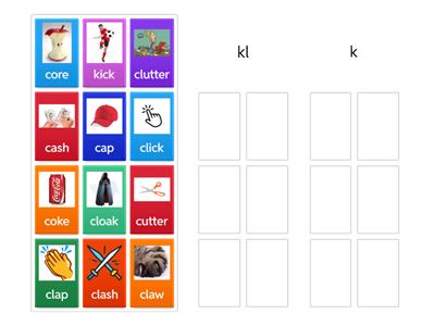 'kl' vs 'k' minimal pairs