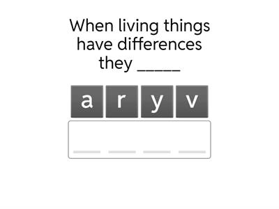 Evolution and Inheritance Vocabulary