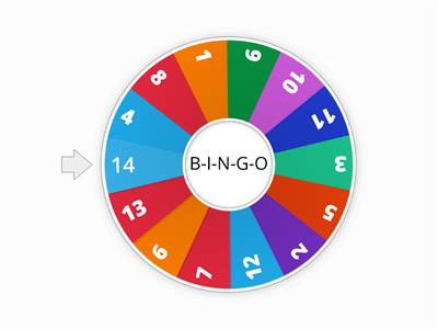 BINGO RANDOM NUMBER GENERATOR 1-14