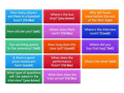 B1- Indirect questions 