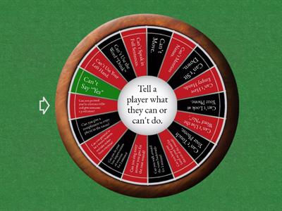 Can / Can't Drinking Game