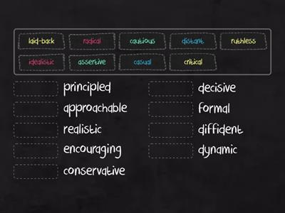 Leadership Qualities: Match the Opposites