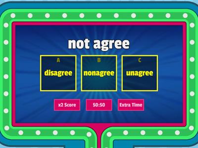 MM Prefix un, non, dis