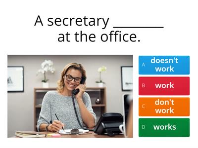 Junior 3 -  Present Simple Affirmative and Negative