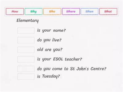 What, Why, How, Who, Where, When