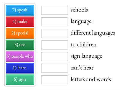 Language - vocabulary
