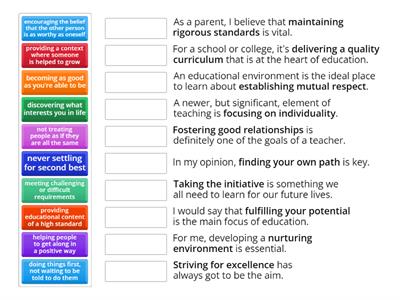 Collocations: education (SpeakOut - page 11)