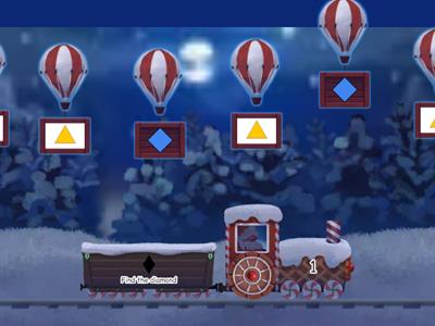 2D Shapes - Christmas Balloon Pop