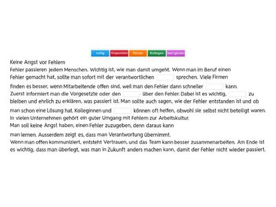 Keine Angst vor Fehlern