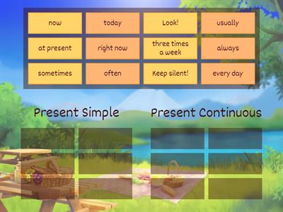 G6 - Present Simple vs Present Continuous - Signal Words