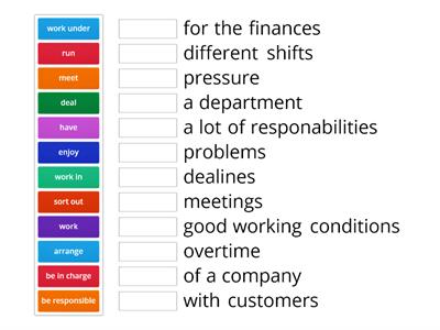 VOC Tasks at Work - Collocations