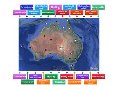 Austrálie - slepá mapa 