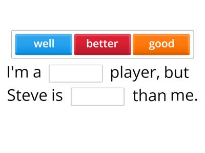 Comparative adjectives and adverbs