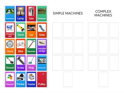 Simple and complex machines classification