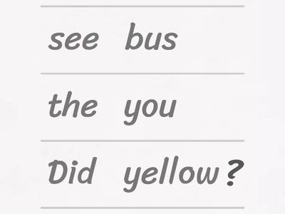 Basic Sentence Building