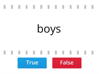 Plural forms of nouns