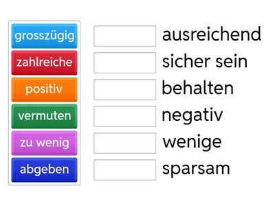 Ergänze das Gegenteil