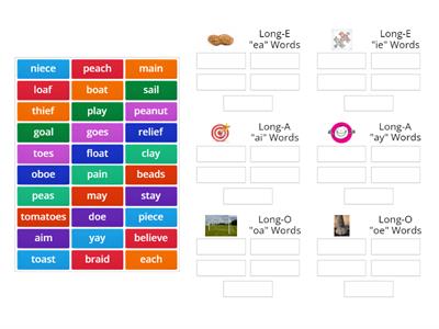 Sort Words into Vowel Teams