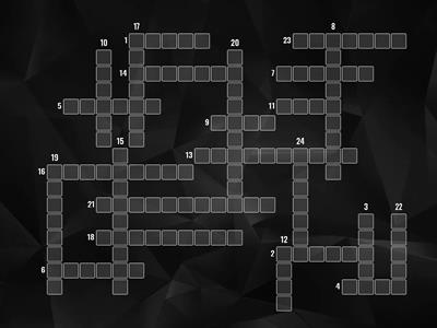 Everyday objects. Crossword