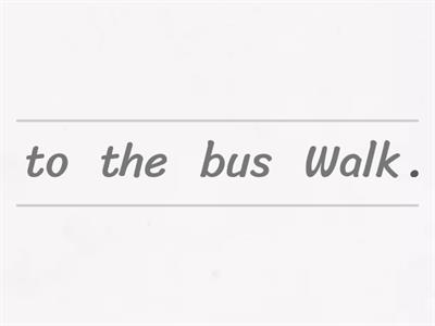 Taking the Bus - Unjumble