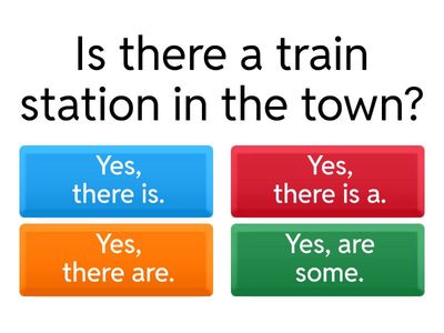 There is/there are - short answers to closed questions