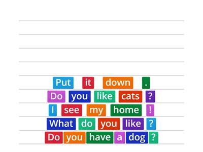 Sipps B sight words 21-32 word magnets