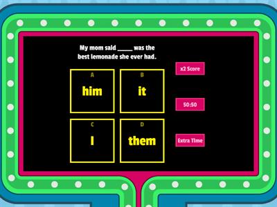 Subject and Object Pronouns