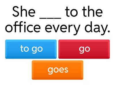 Present Simple Affirmative/Negative Quiz