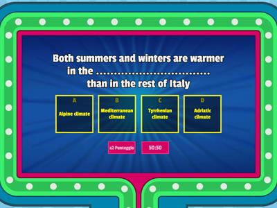 fast facts and weather in Italy