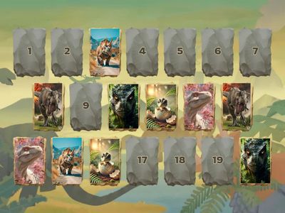 Найди пару, динозавры 1