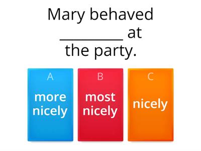 ADVERBS COMPARATIVE & SUPERLATIVE