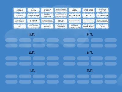 Предлоги падежей