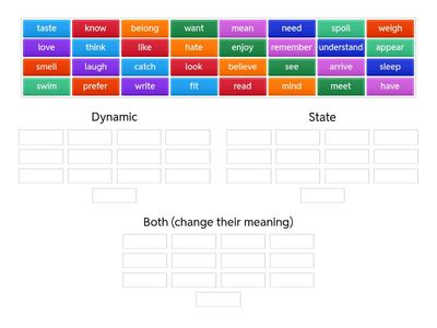 Dynamic & State verbs